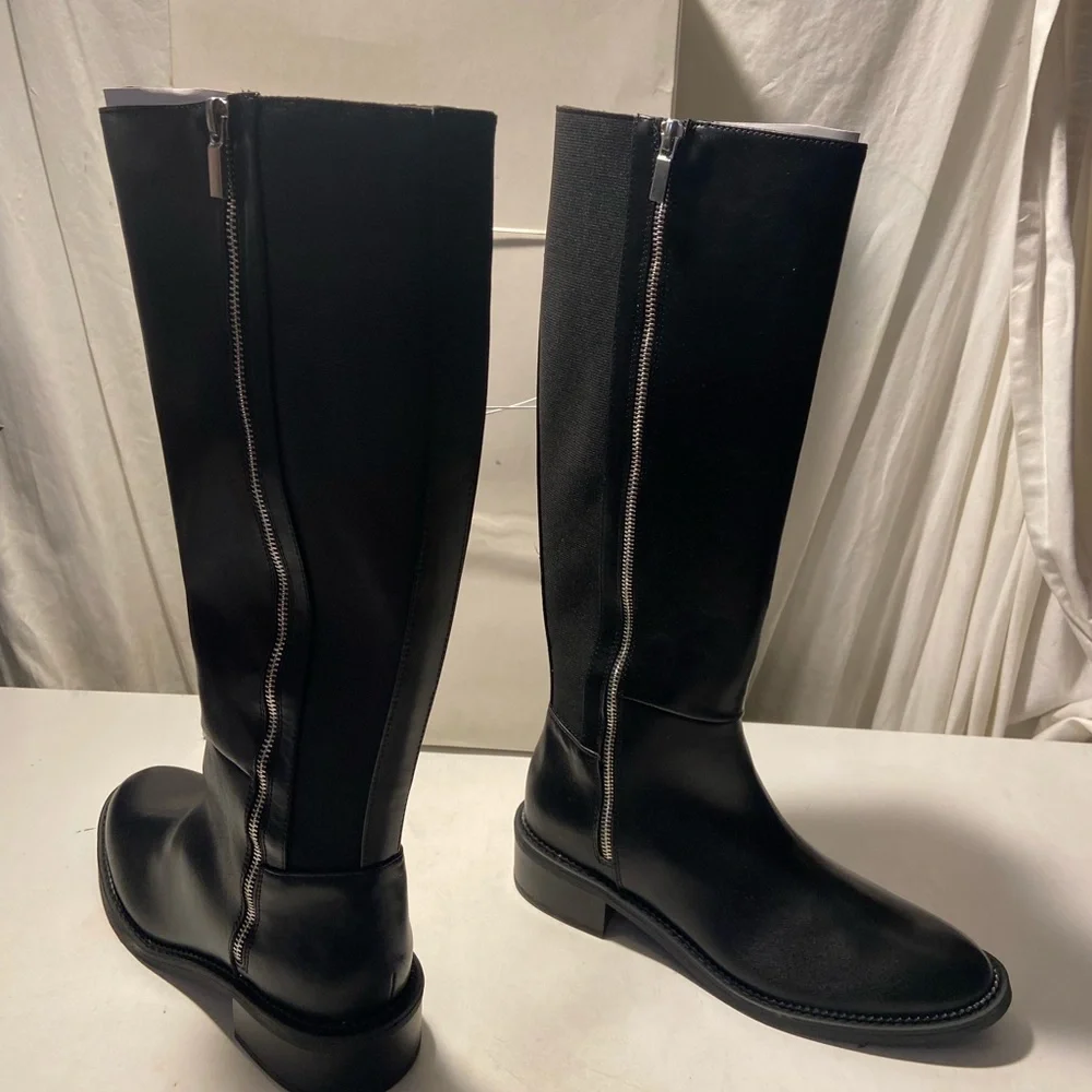 Anewday black kneehigh boots with zip up side, memory foam various sizes all NWT - Picture 4 of 6